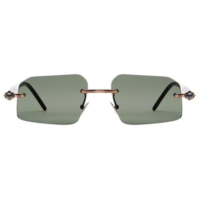 KUBORAUM sunglasses& case P64 56-17 BZ HB F.green