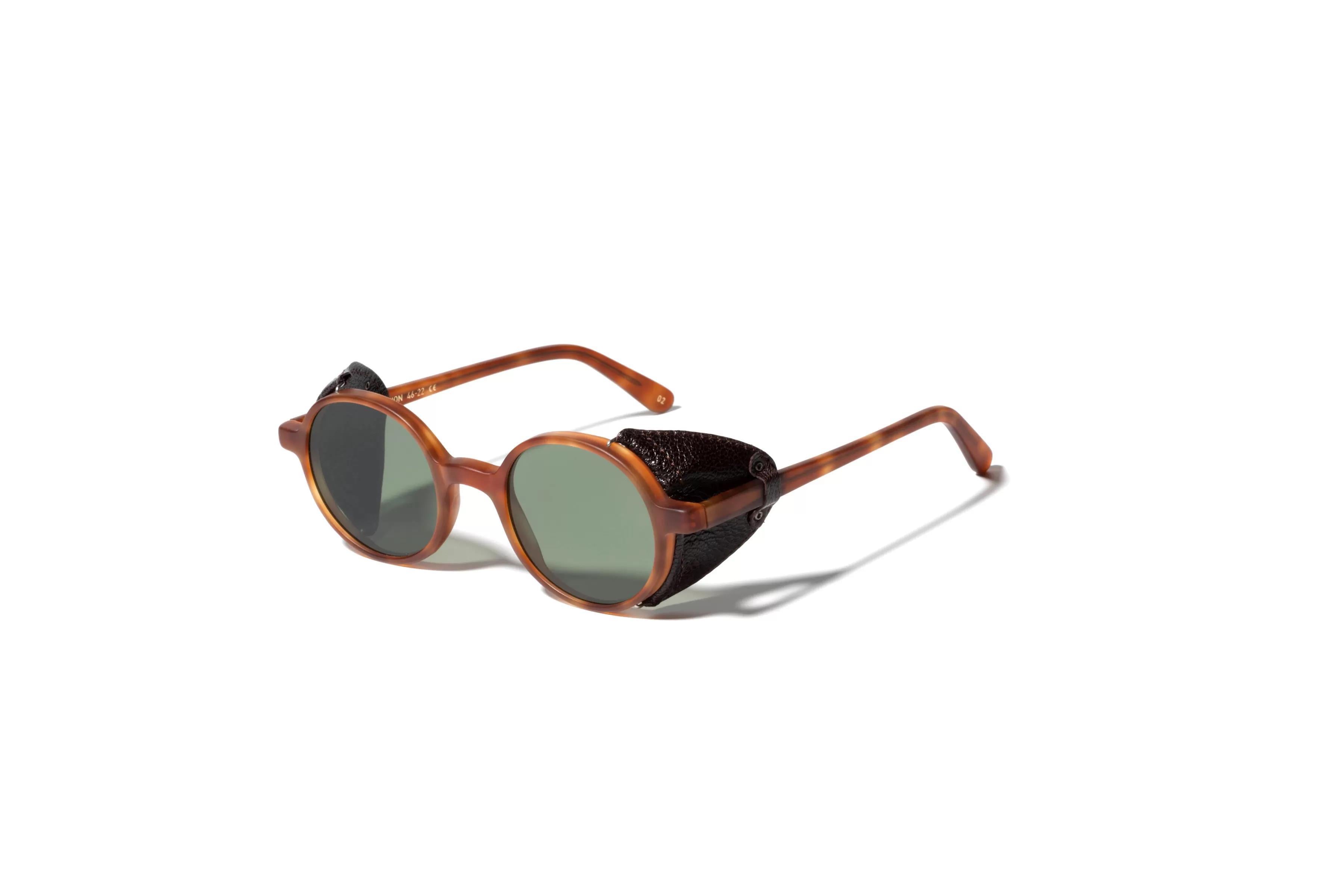 LGR Reunion Flap Havana Chiaro Matt 02 / Black // Flat Green G15 Unisex Güneş Gözlüğü