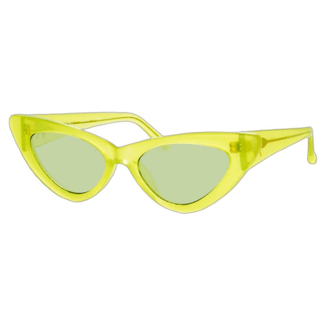 LINDA FARROW ATTICO DORA SUN Green/Yellow Gold - Green Lens