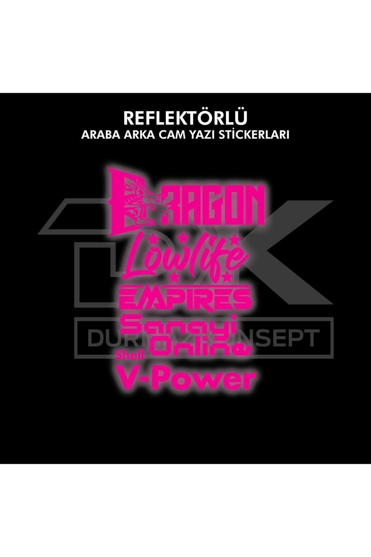 ARABA ARKA CAM YAZILARI REFLEKTÖRLÜ BEYAZ-KIRMIZI-MAVİ-SARI-NEON YEŞİL-PEMBE