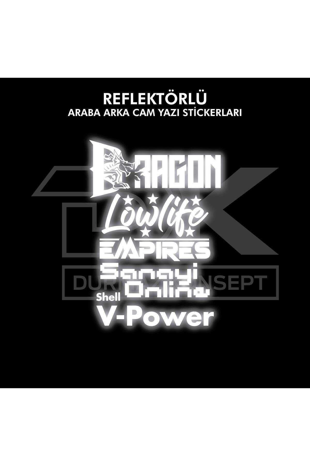 ARABA ARKA CAM YAZILARI REFLEKTÖRLÜ BEYAZ-KIRMIZI-MAVİ-SARI-NEON YEŞİL-PEMBE