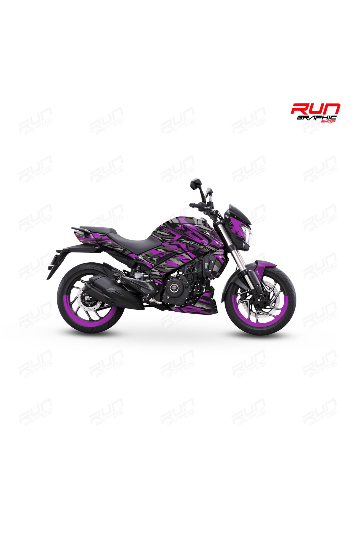 Bajaj Dominar 400 ve 250 Kırmızı Çizgi Desenli Tam Kaplama Grafik Kiti, Motosiklet Sticker Seti