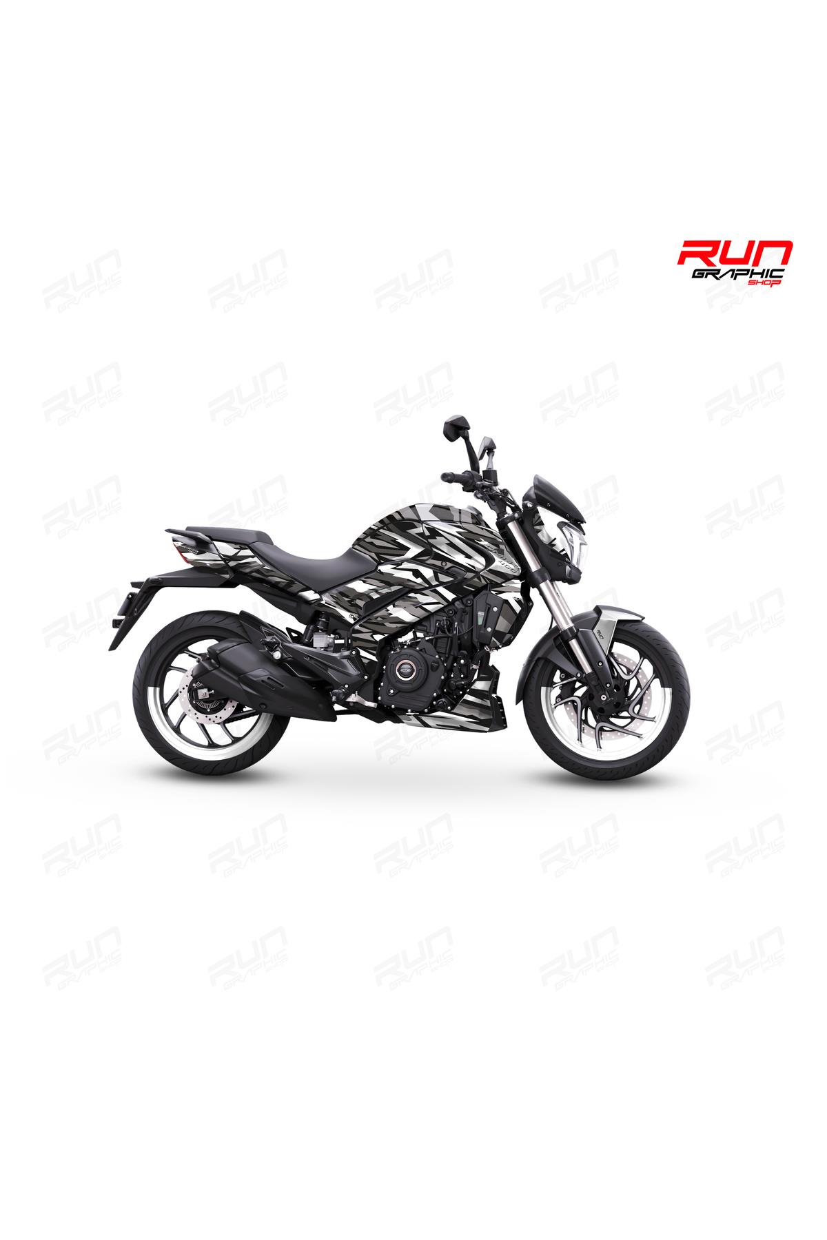 Bajaj Dominar 400 ve 250 Kırmızı Çizgi Desenli Tam Kaplama Grafik Kiti, Motosiklet Sticker Seti