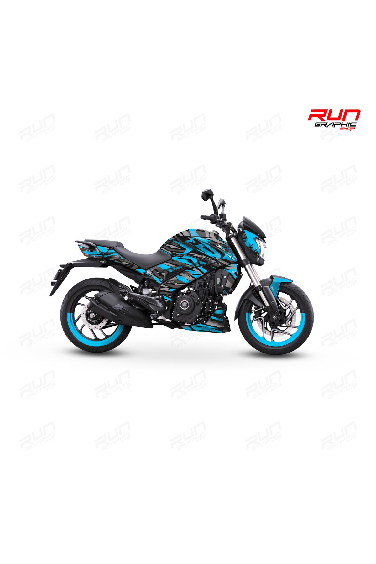 Bajaj Dominar 400 ve 250 Kırmızı Çizgi Desenli Tam Kaplama Grafik Kiti, Motosiklet Sticker Seti