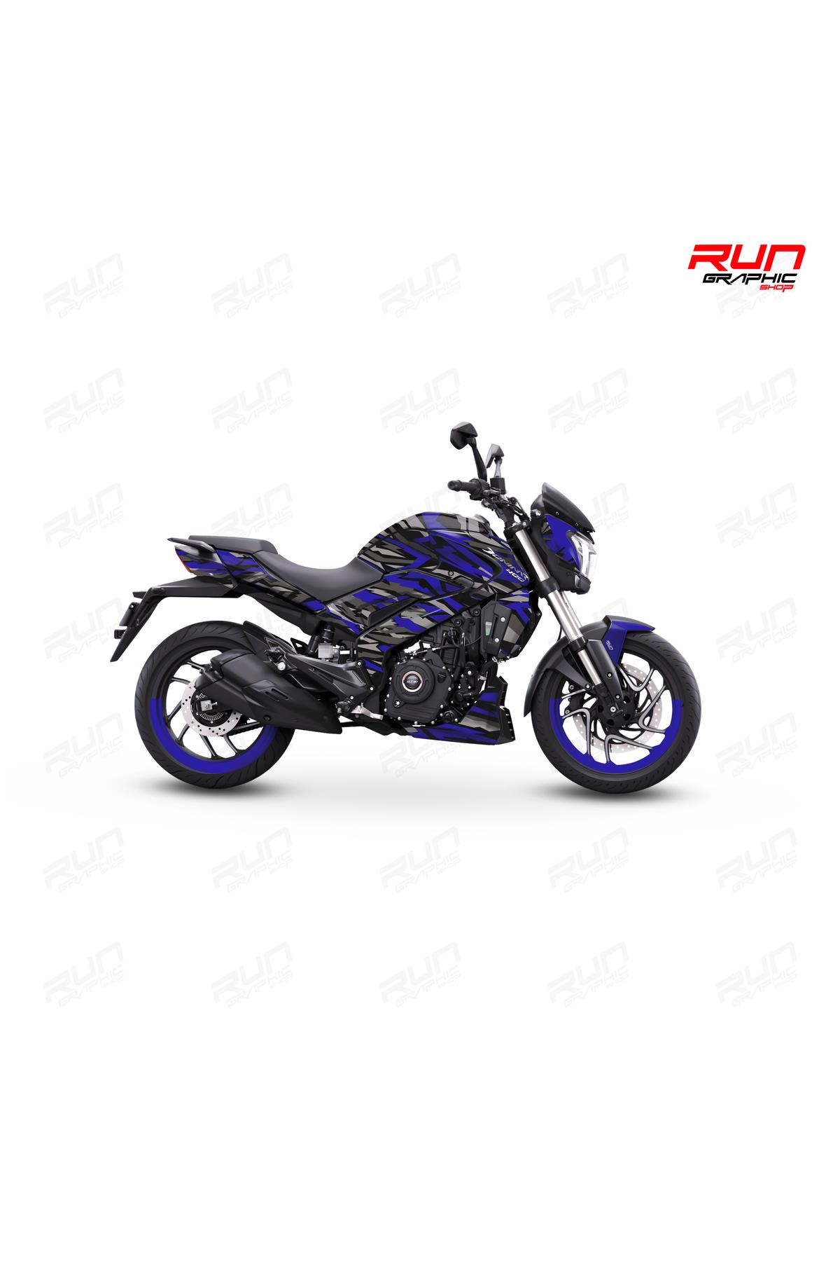 Bajaj Dominar 400 ve 250 Kırmızı Çizgi Desenli Tam Kaplama Grafik Kiti, Motosiklet Sticker Seti