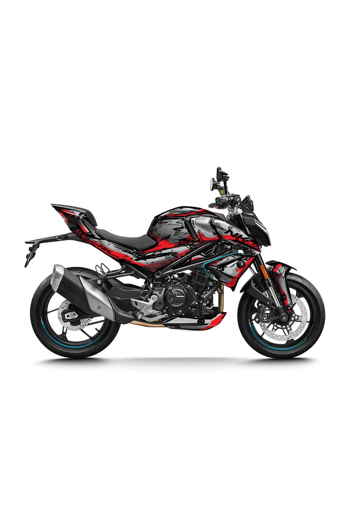 CFMOTO NK450 YELLOW CARTOON FULL COATED GRAPHIC KIT MOTORCYCLE STICKER SET
