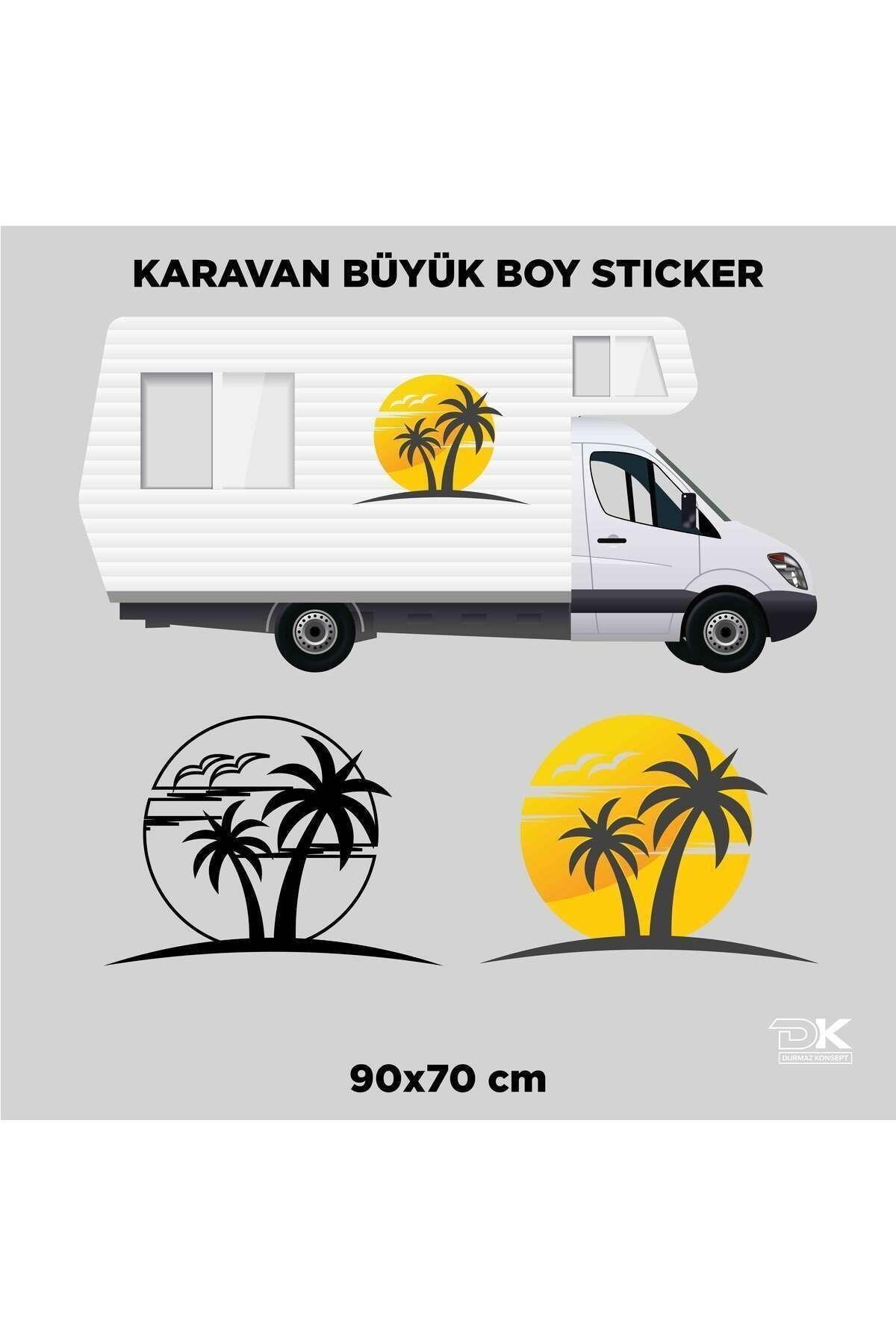 KARAVAN PALMİYE GÜNEŞLİ STİCKER