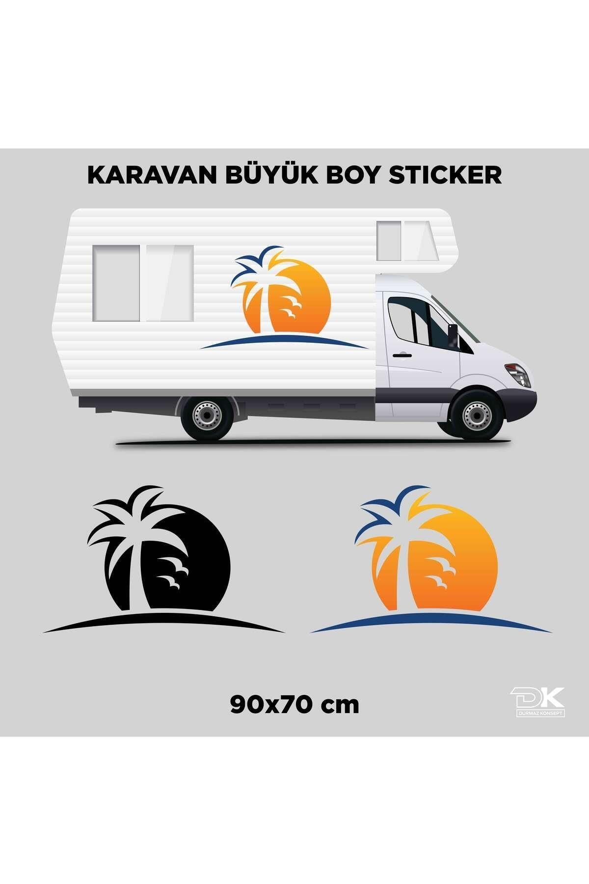 KARAVAN PALMİYE GÜNEŞLİ STİCKER