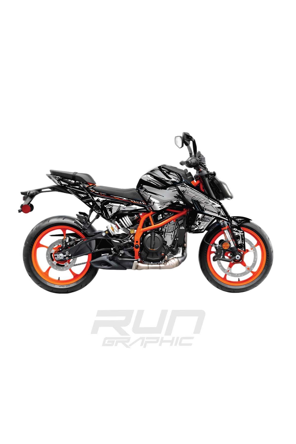 KTM DUKE 390 CARTOON GRAPHİC KİT STİCKER SET