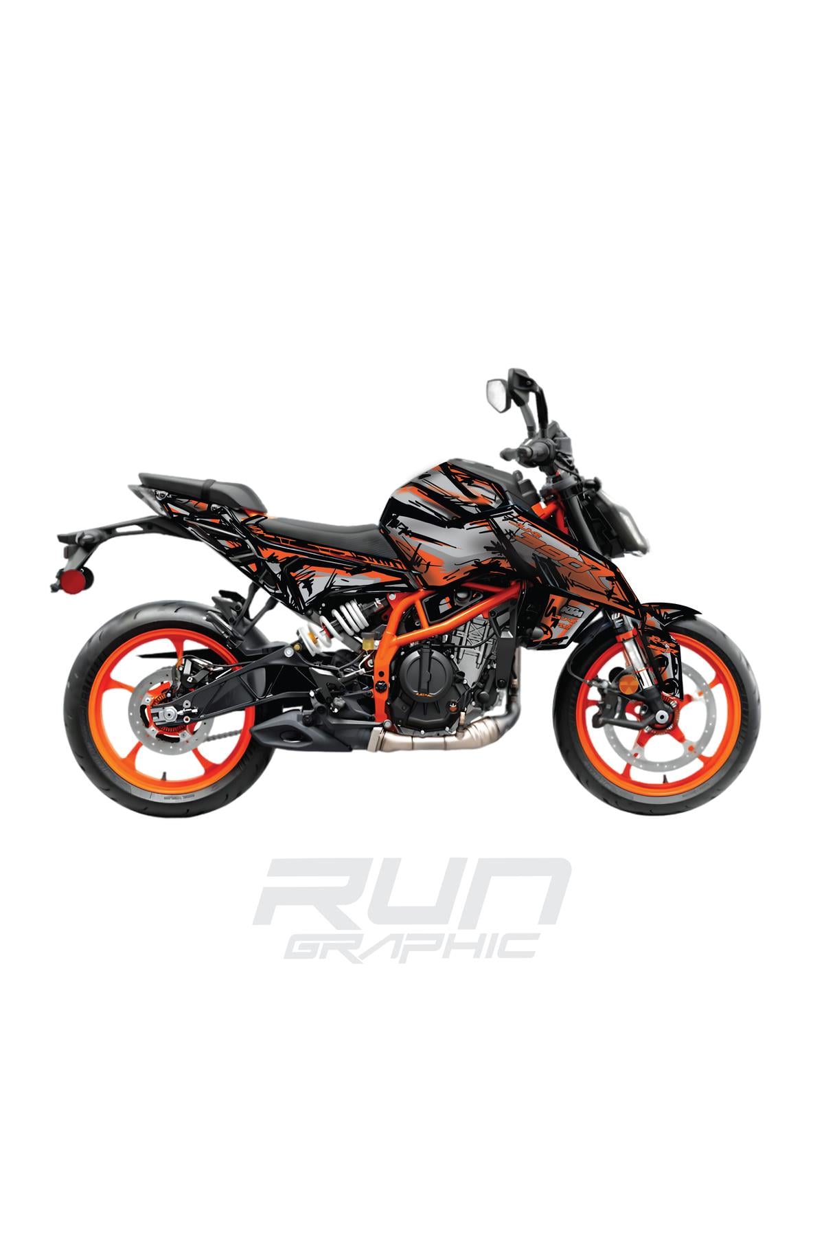 KTM DUKE 390 CARTOON GRAPHİC KİT STİCKER SET