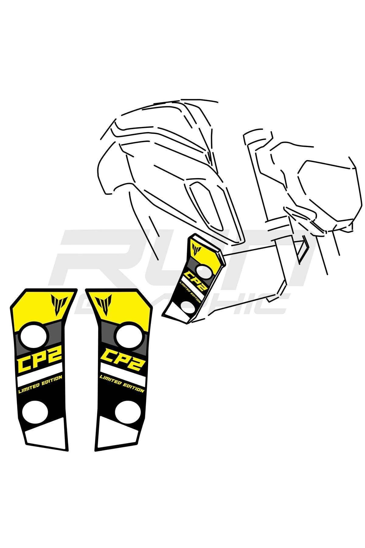 MT 07 2018-2019 Yellow Radiator Sticker