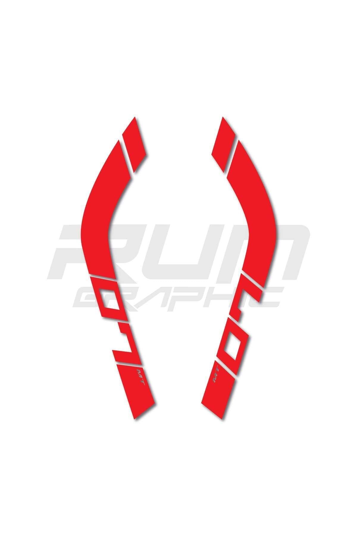 MT 07 2020-2023 Compatible Red Fuel Tank Sticker