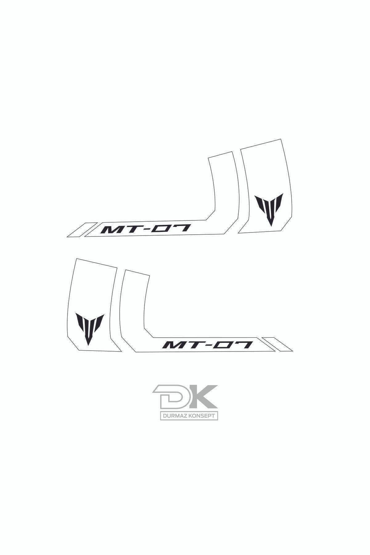 MT07 Fuel Tank Sticker White