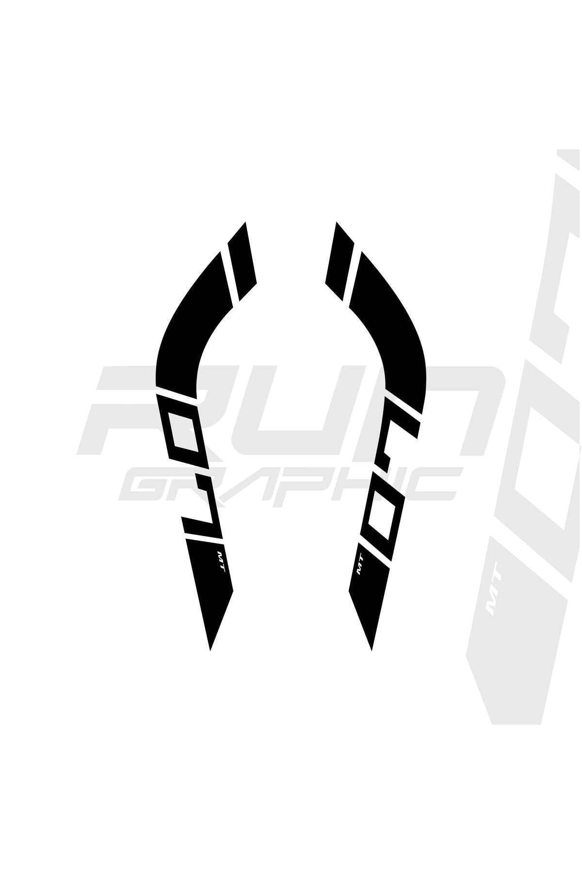 MT 07 Fuel Tank Sticker Black 2014-2017 Model 2