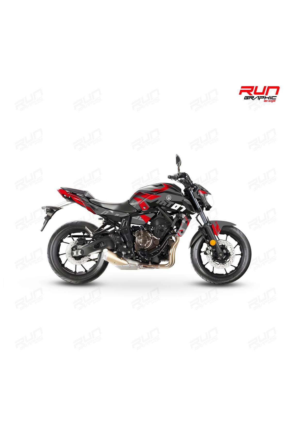 MT 07 GRİ KIRMIZI 2018-2019 FULL STİCKER KİT SET
