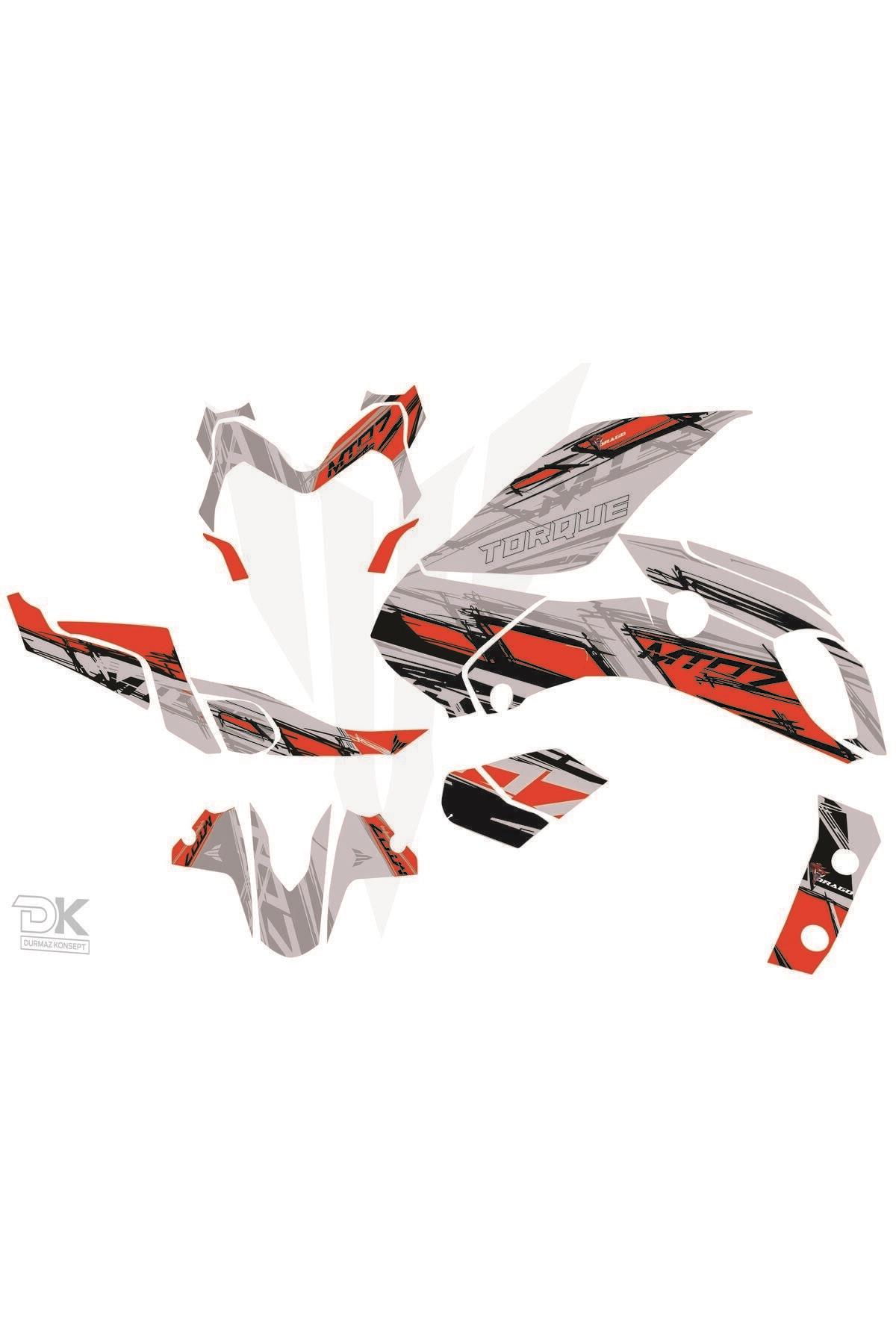 MT07 GRAY RED 2018 2019 FULL STICKER KIT SET
