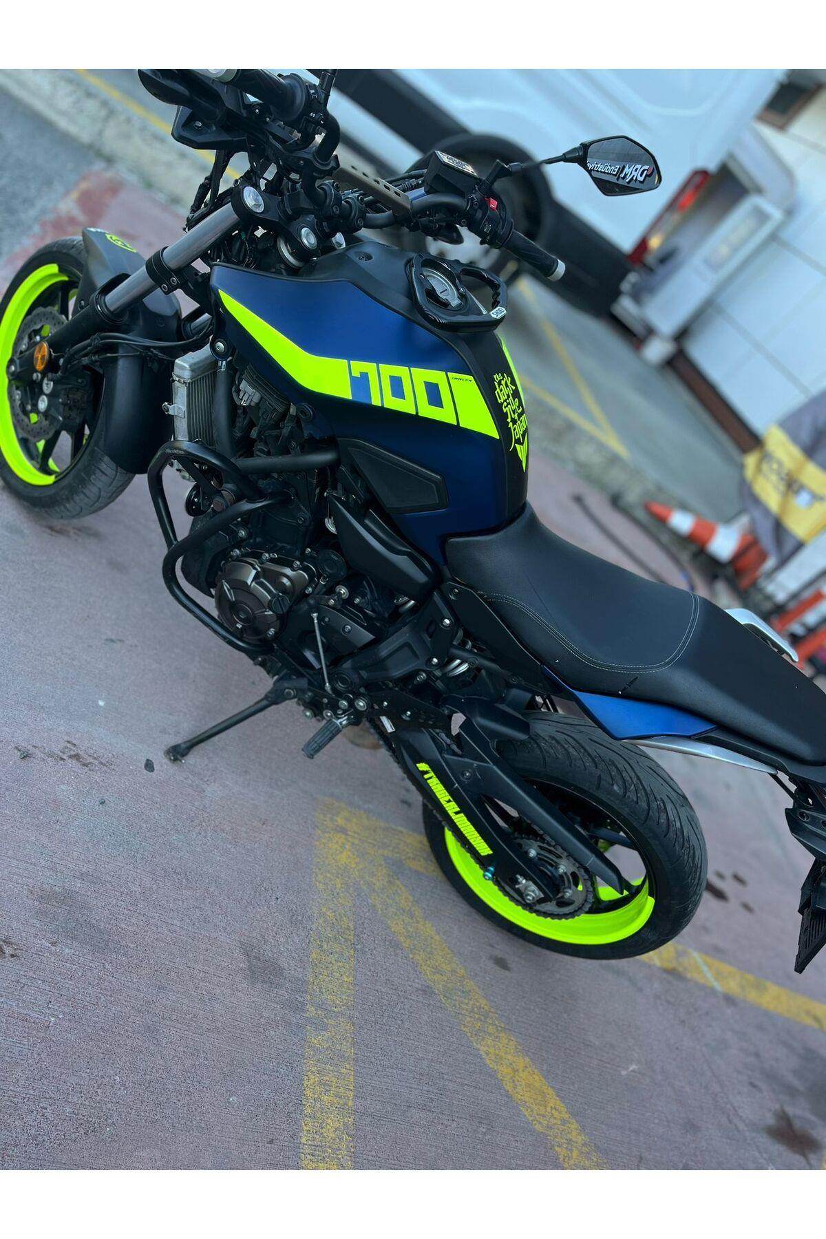 Mt07-600rr-r1 Ön 120 Arka 180 Ebat Uyumlu Yarım Jant Şeridi Sarı Toplam 4 Adet Takım Halinde