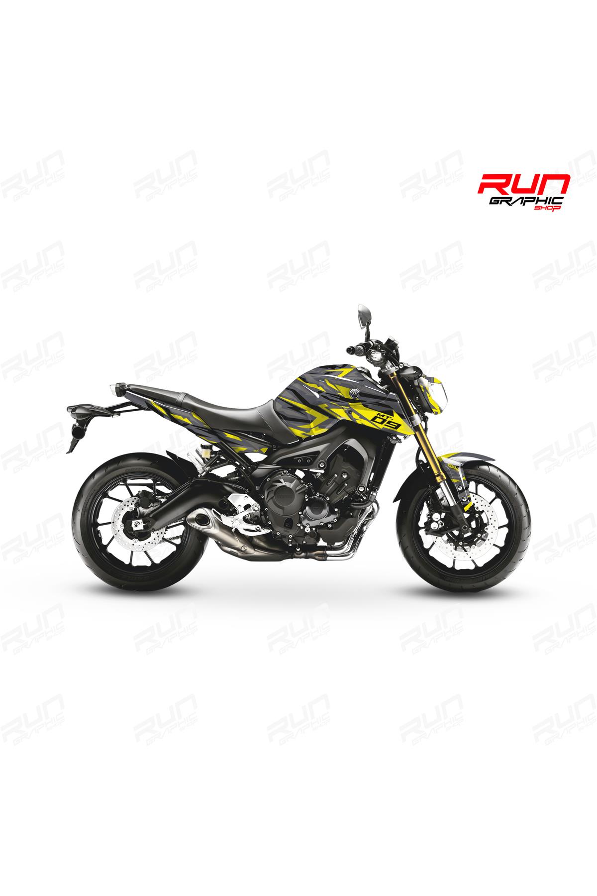 YAMAHA 2014-16 MT 09 MIXED GRAPHİC KİT STİCKER SET