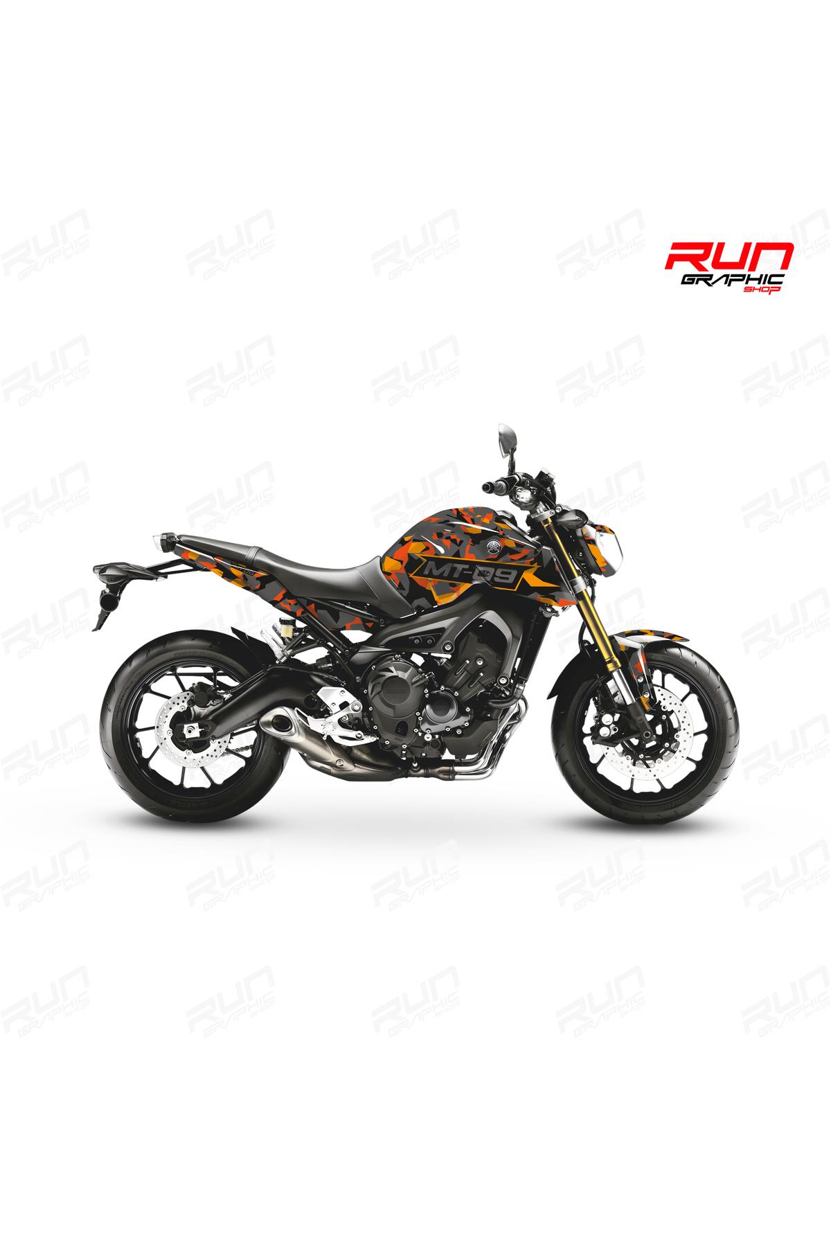 YAMAHA 2014-16 MT 09 MIXED GRAPHİC KİT STİCKER SET