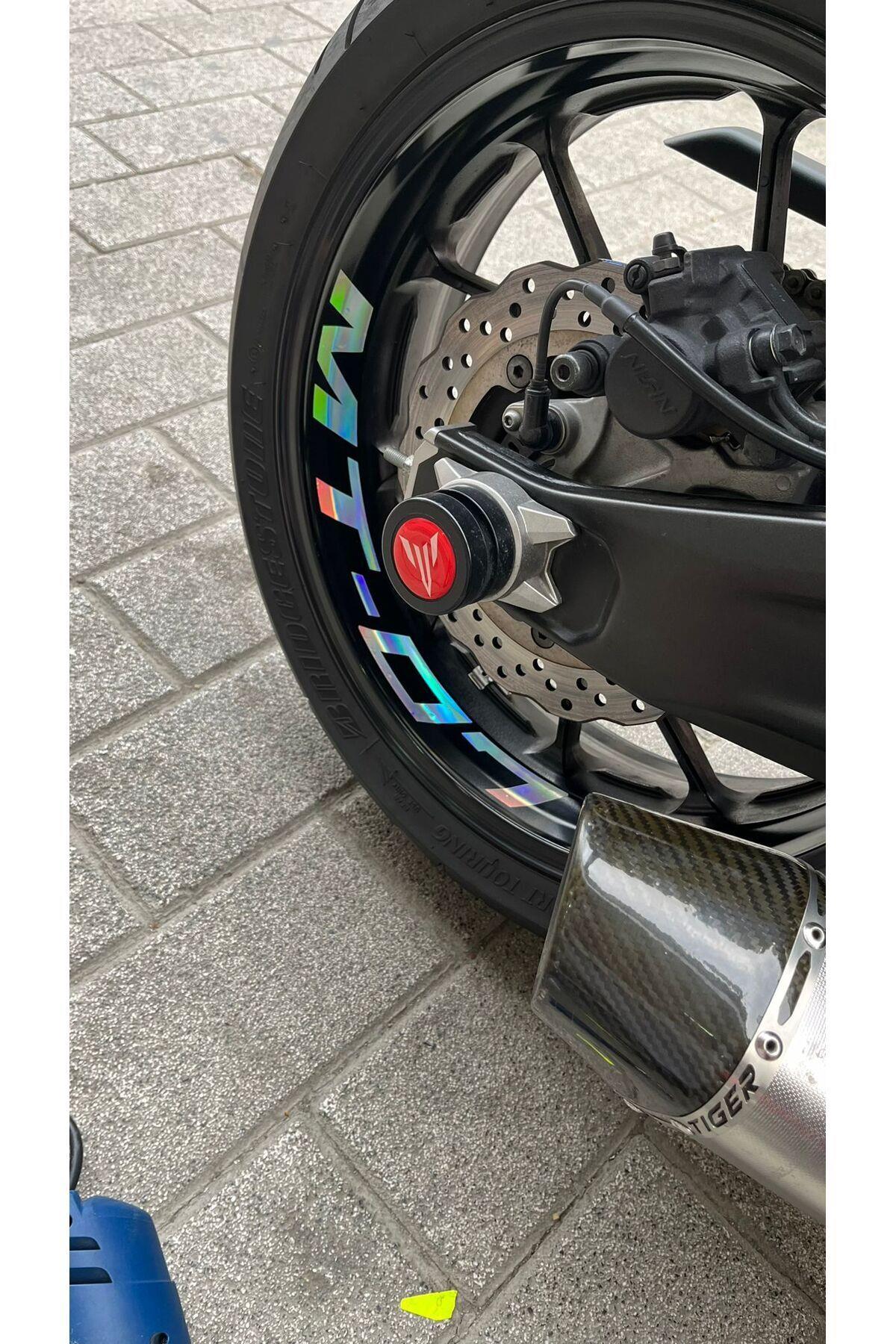 Yamaha MT-07 2018–2019 Hologram Wheel Sticker Set – With Inner Rim Lettering