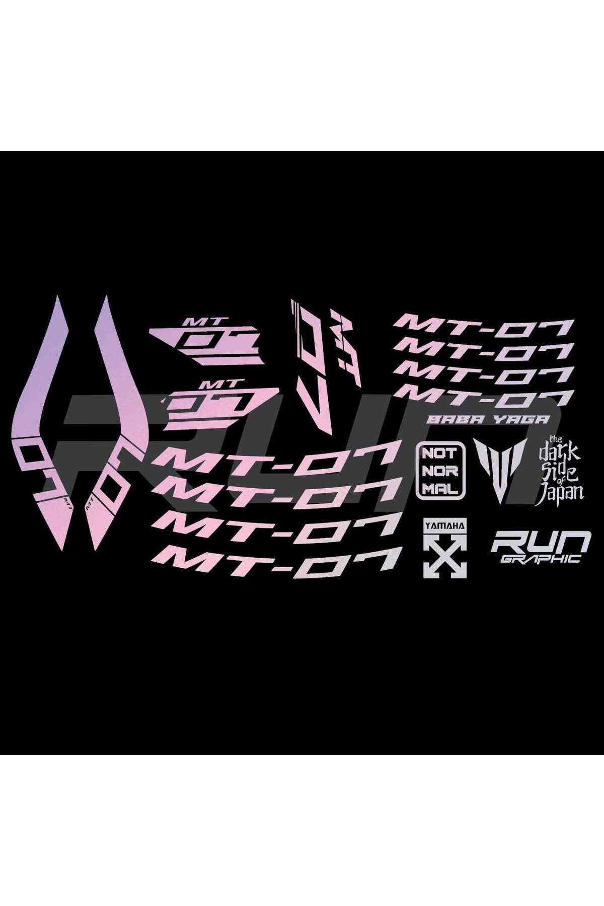 Yamaha MT-07 2018–2019 Hologram Wheel Sticker Set – With Inner Rim Lettering