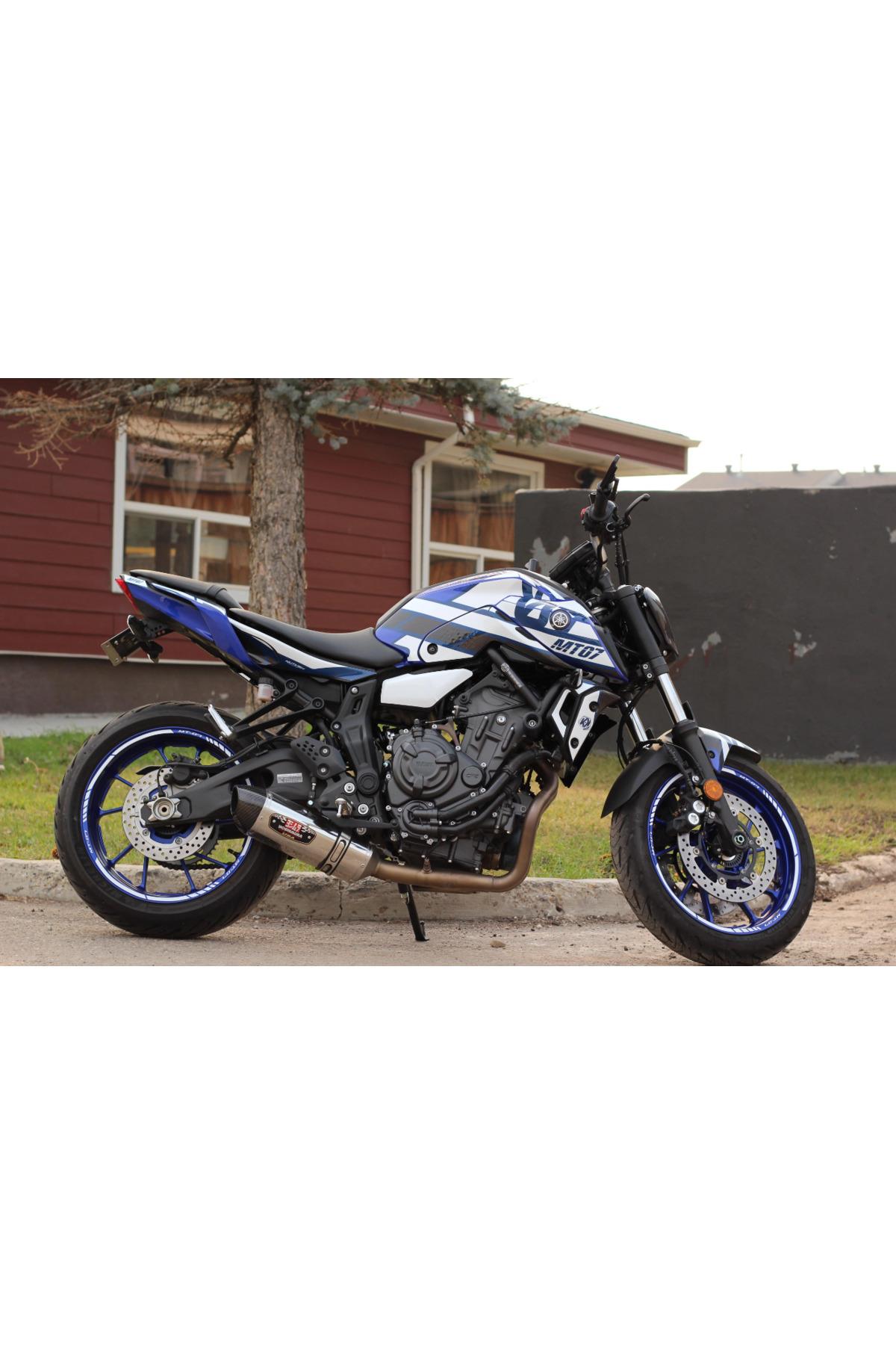 YAMAHA MT 07 2020-2024 Uyumlu GRI SERTLI STİCKER SET FULL BODY KIT MDL2