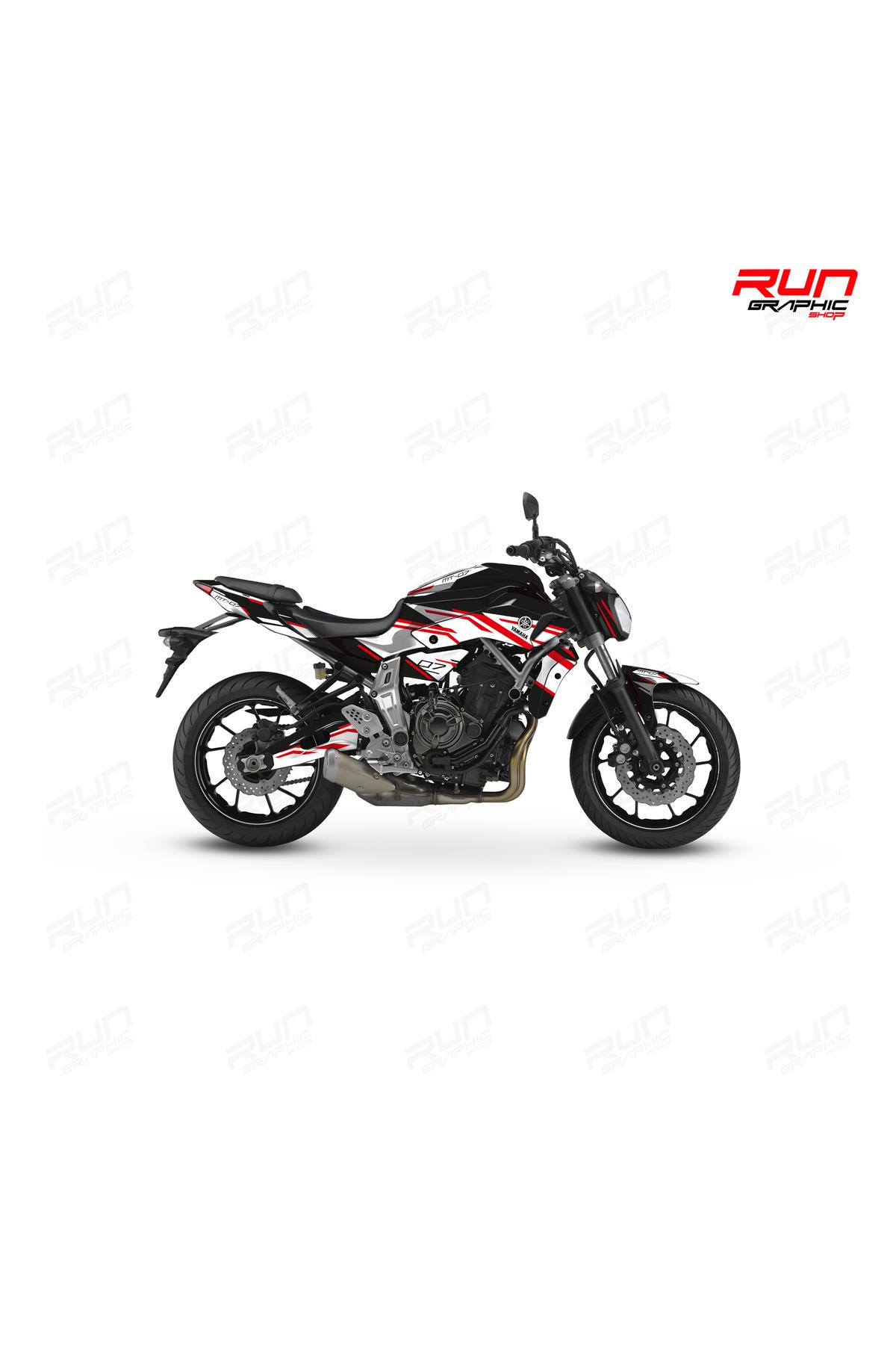 YAMAHA MT 07 GEN1 FLAT GRAPHİC KİT STİCKER SET