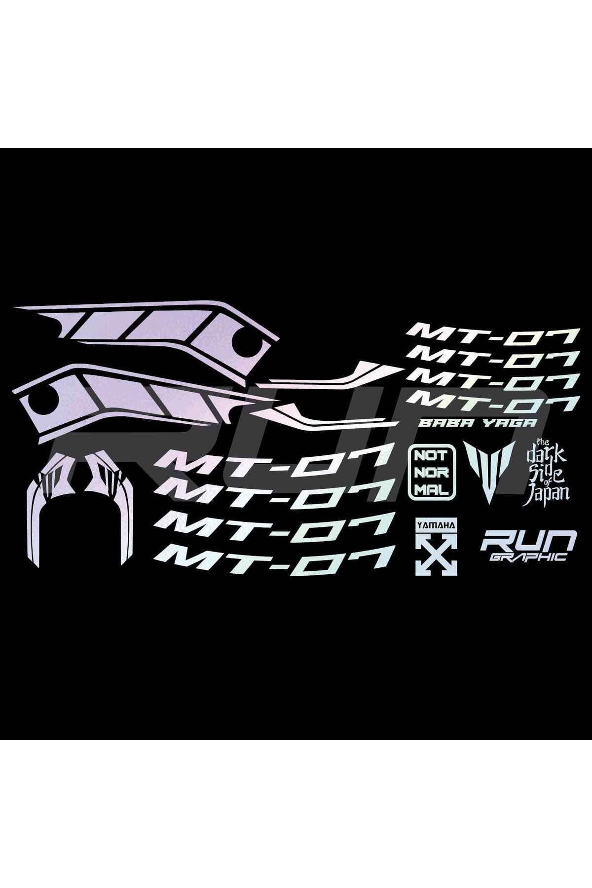 Yamaha MT-07 Hologram Sticker Set With Inner Rim Lettering