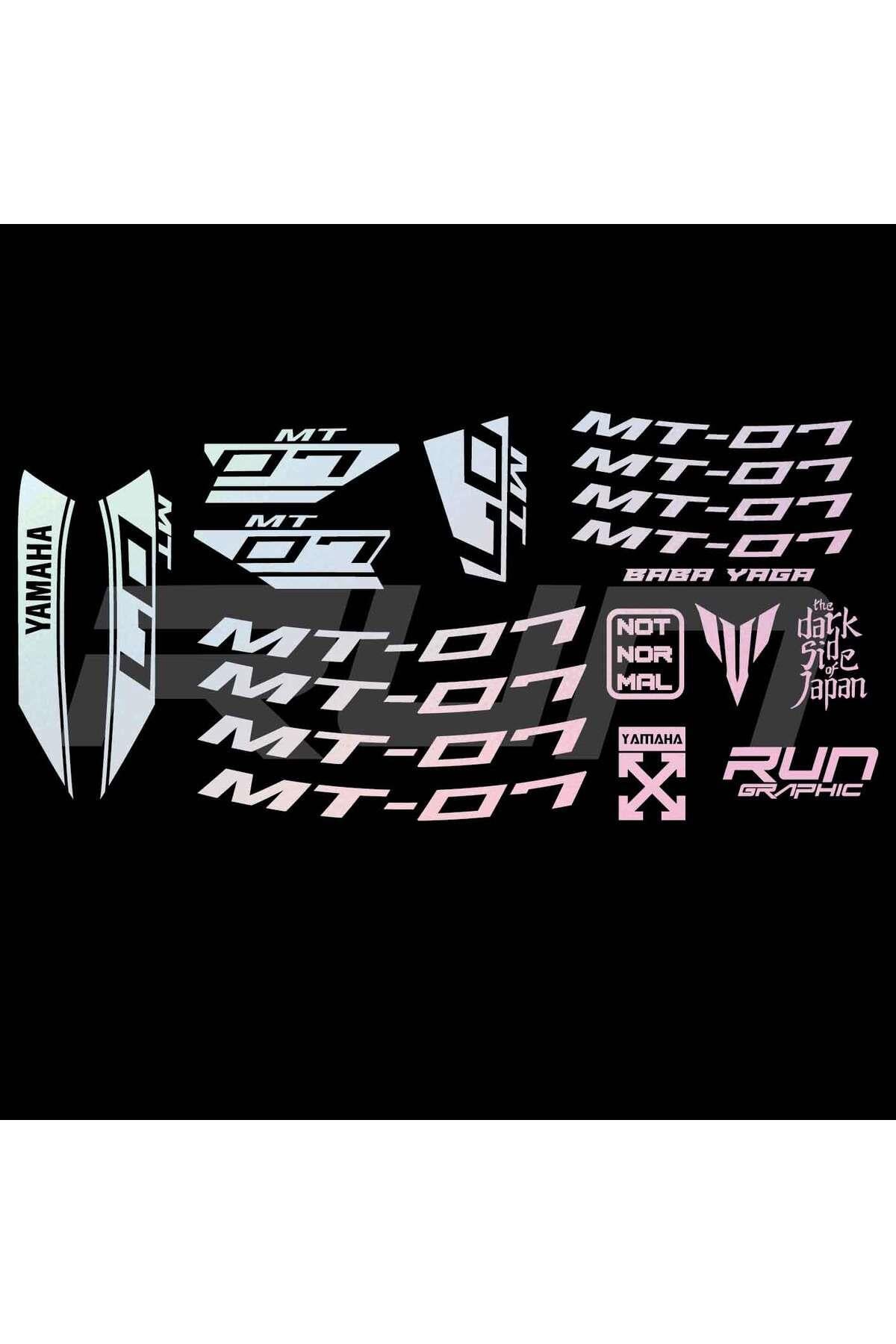 YAMAHA MT 07 Uyumlu HOLOGRAM STİCKER SET JANT İÇİ YAZILI