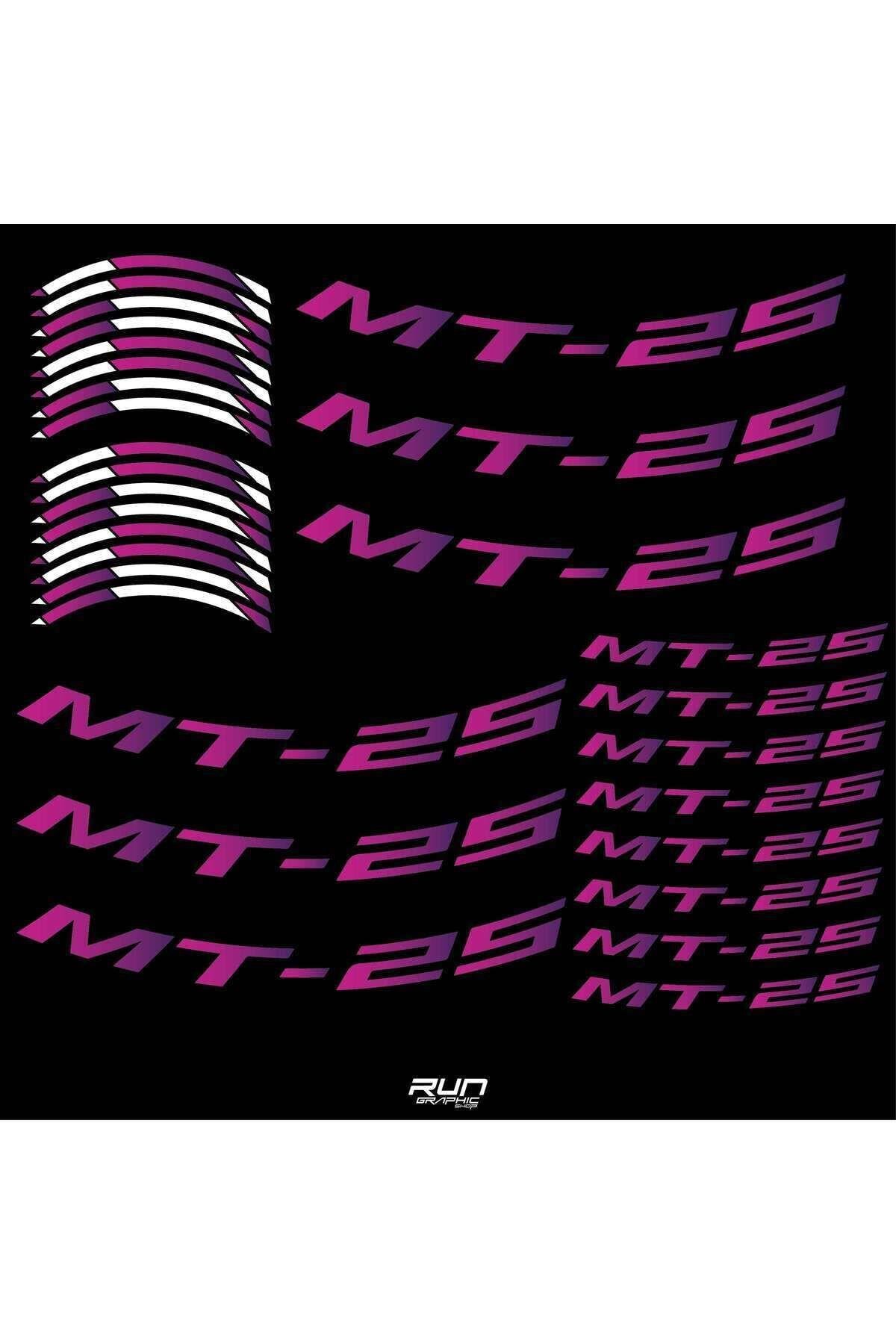 Yamaha MT25 Purple-Pink Rim Stripe Sticker