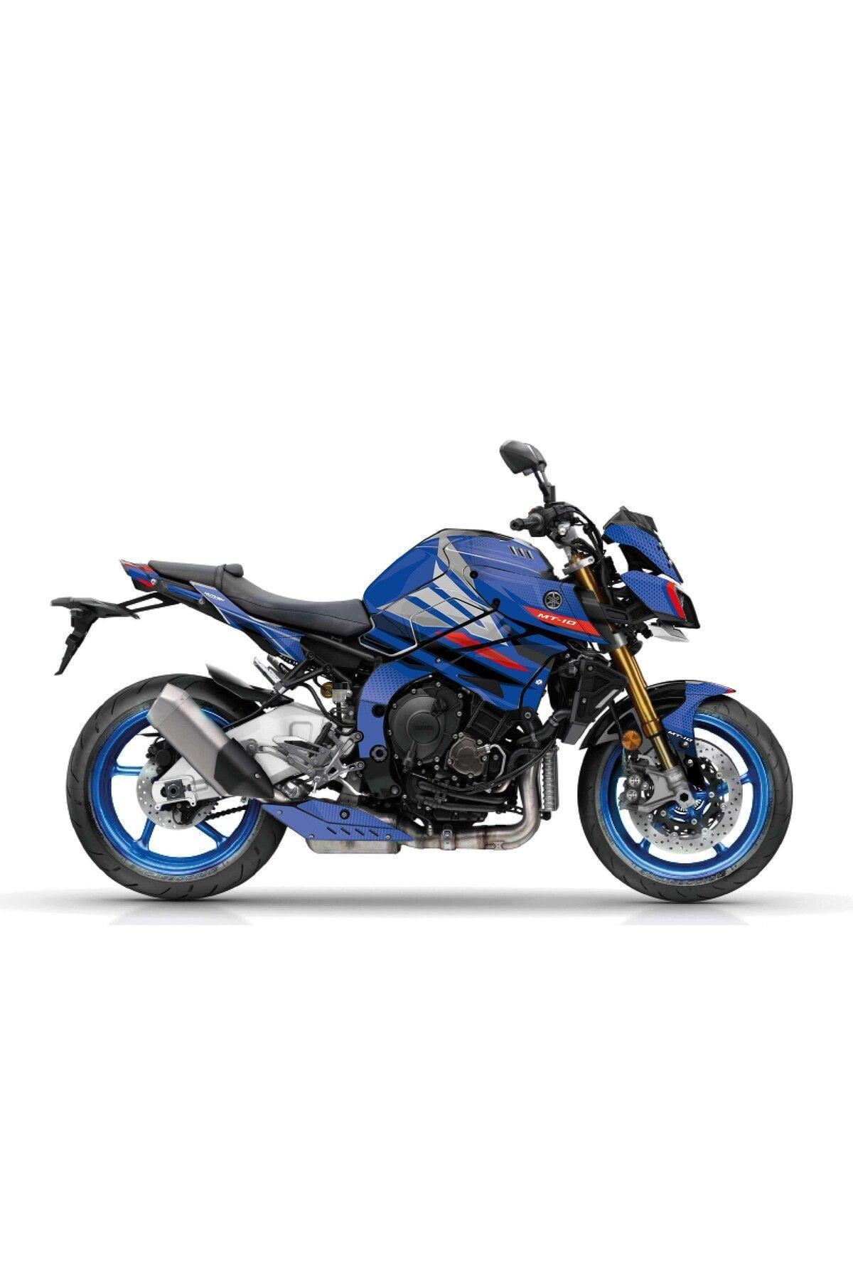 YAMAHA Uyumlu  10 MAVİ RACE FULL STİCKER SET KIT