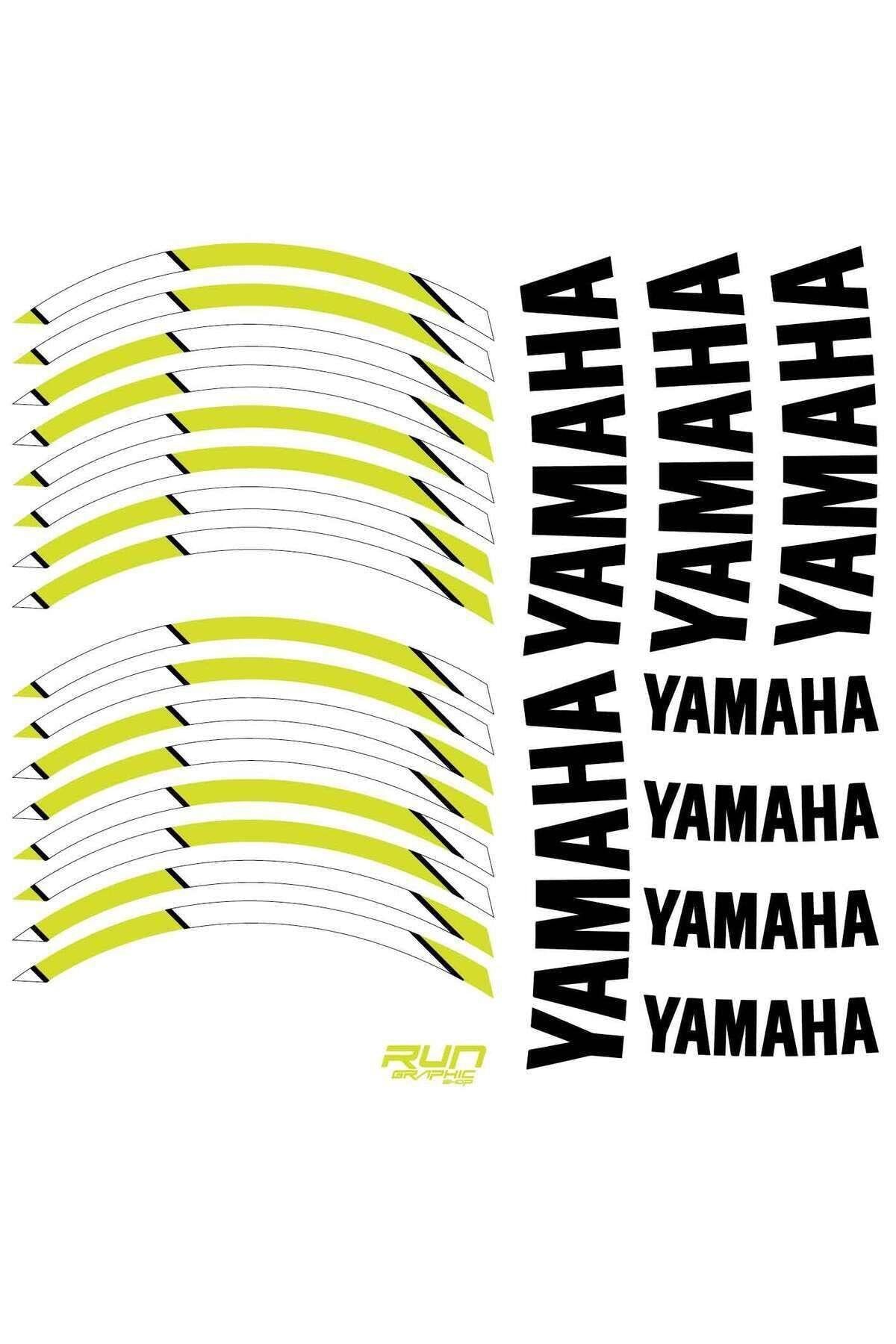 Yamaha Green Rim Stripe Sticker Compatible
