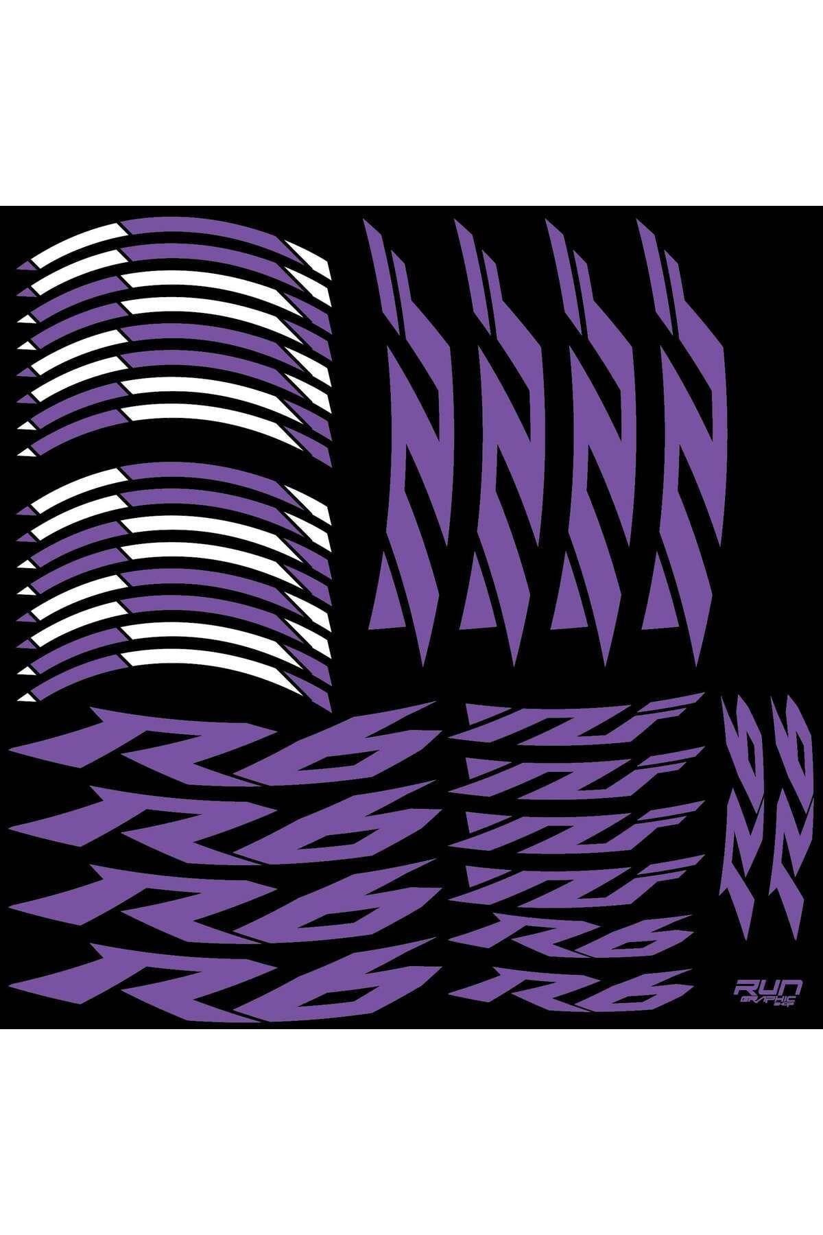 Yamaha YZF R6 Purple Rim Stripe Sticker