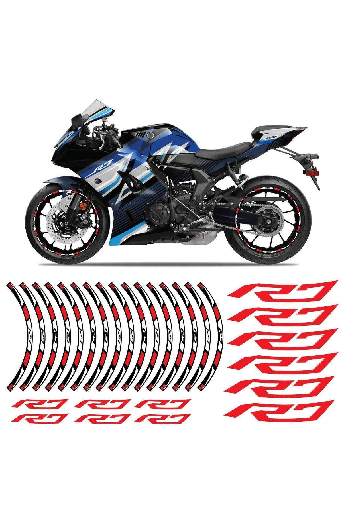 YAMAHA YZF R7 KIRMIZI JANT ŞERİDİ STİCKER