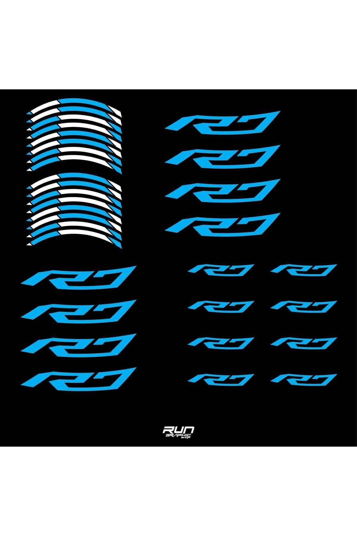 Yamaha YZF R7 Compatible Blue Rim Stripe Sticker