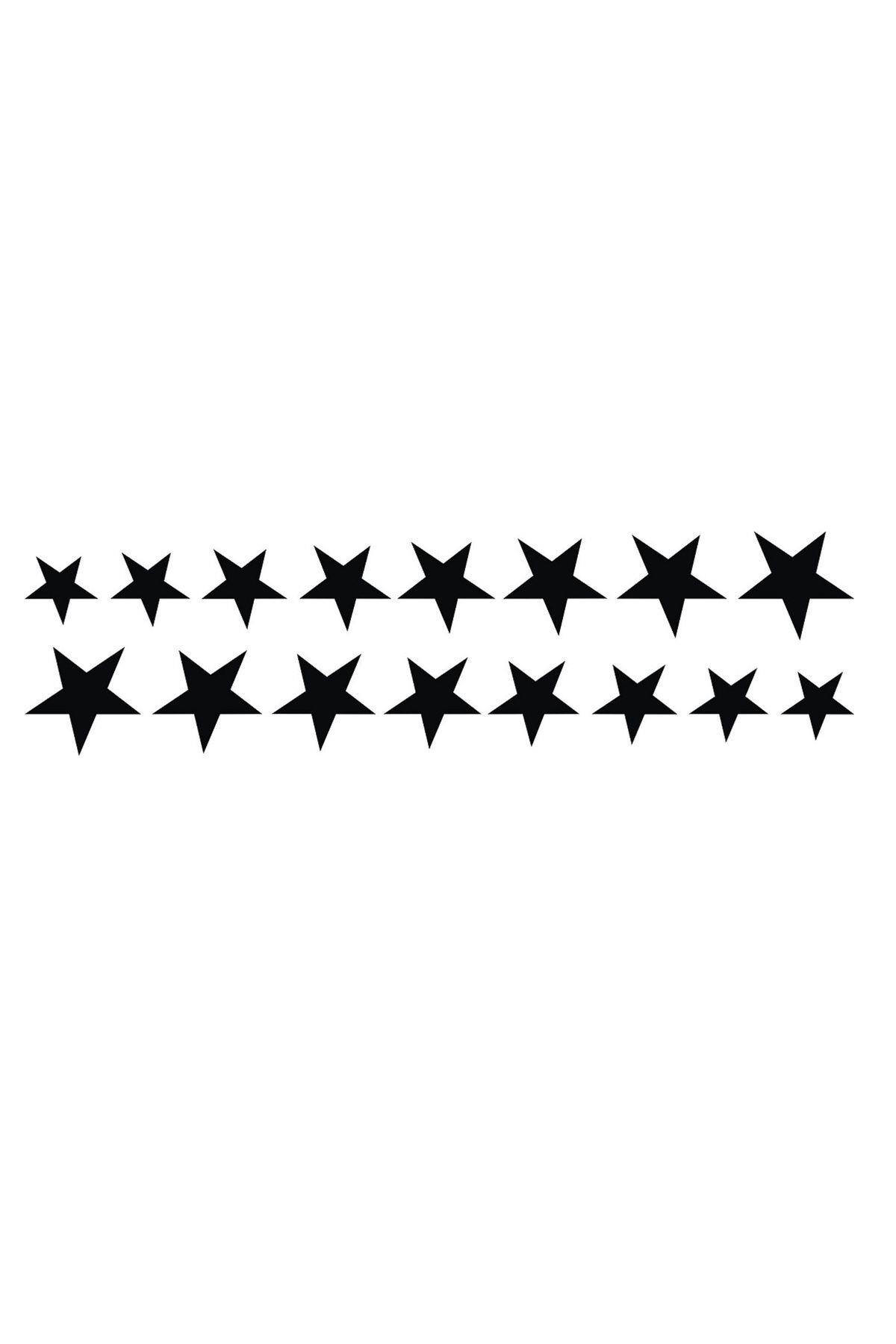 Star Sticker Star Sticker 50 cm 2 Pieces Black