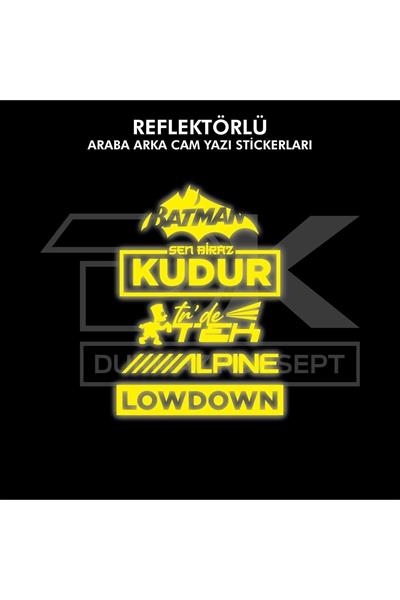 CAR REAR WINDOW REFLECTIVE STICKERS WHITE RED BLUE NEON GREEN PINK