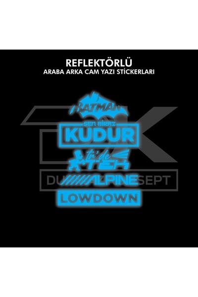 CAR REAR WINDOW REFLECTIVE STICKERS WHITE RED BLUE NEON GREEN PINK