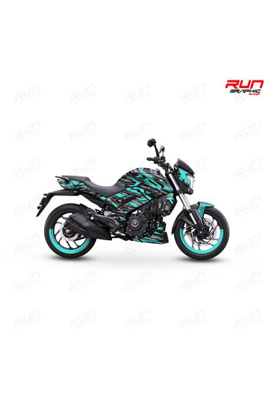 Bajaj Dominar 400 & 250 Red Stripe Full Coated Graphic Kit Motorcycle Sticker Set