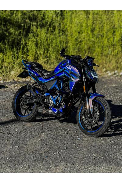 CF Moto NK 250 Mavi Cartoon Desenli Tam Kaplama Grafik Kiti, Motosiklet Sticker Seti