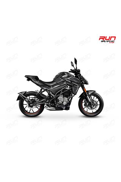 CF Moto NK 250 Mavi Cartoon Desenli Tam Kaplama Grafik Kiti, Motosiklet Sticker Seti