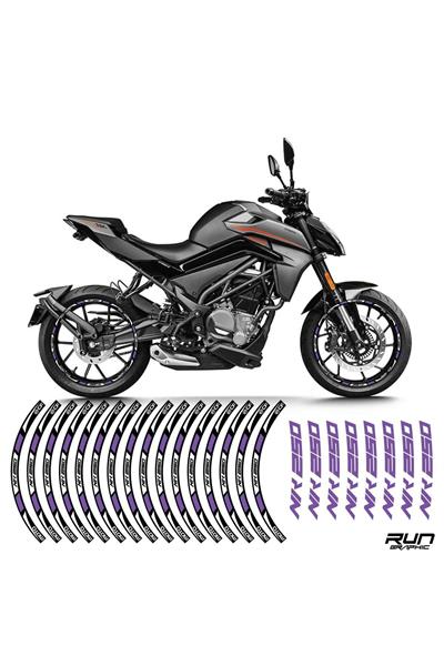 CFMOTO NK250 Motorcycle Purple Rim Stripe Inner Rim Lettering 17 Inch