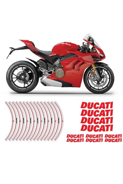 DUCATİ BEYAZ JANT ŞERİDİ JANT İÇİ YAZILI STİCKER
