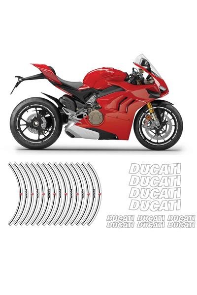 DUCATİ BEYAZ JANT ŞERİDİ STİCKER