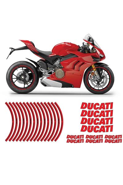 DUCATİ KIRMIZI JANT ŞERİDİ JANT İÇİ YAZILI STİCKER