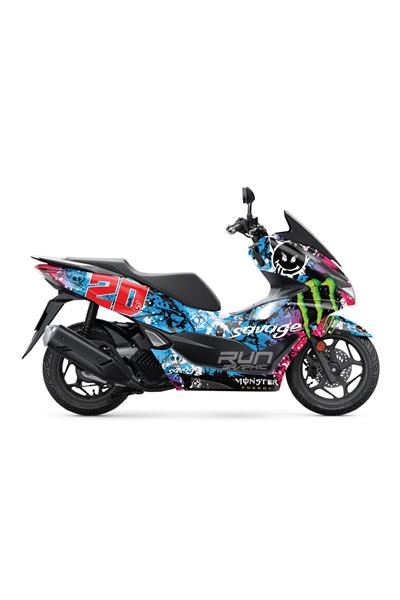 HONDA PCX 2021–2024 MIXED COATED GRAPHIC SET KIT