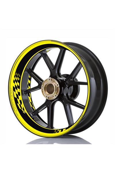 Model Motorcycle Wheel Stripe 17-Inch Sticker Full Set