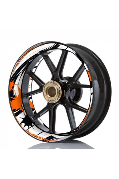 Model Motorcycle Wheel Stripe 17-Inch Sticker Full Set