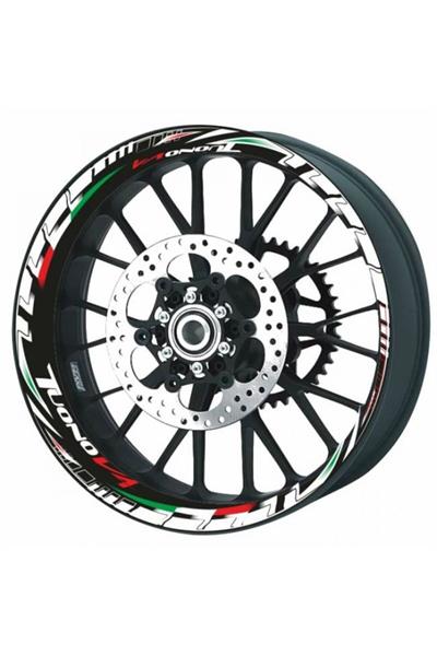 Model Motorcycle Wheel Stripe 17-Inch Sticker Full Set