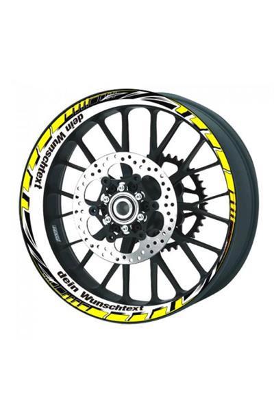 Model Motorcycle Wheel Stripe 17-Inch Sticker Full Set